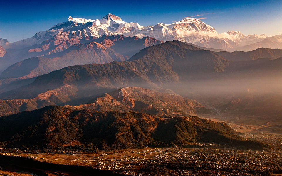 Himalayan mountains in Nepal